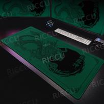 Japanese Dragon Pattern Gaming Mouse Pad Professional Mat Non-slip Anime Theme Mechanical Keyboard Lock-edge Office Mouse Carpet 30cmx60cm white