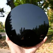 1 vnt. Natūralus didelis obsidiano magiškas veidrodis, aukštos kokybės poliruotas natūralus obsidianas, namų meditacijos dekoracija, kristalų kolekcija 1pc random gray