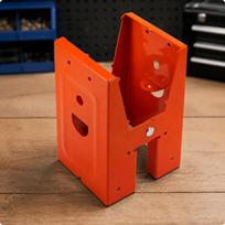 Sawhorse Bracket with PreDrilled Holes AntiSlip Steel Connector for Woodworkers, red