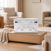 Naminių gyvūnų inhaliacinė dėžutė Skaidri kamera Fiksavimo sagtys ICU narvas katėms, mažiems gyvūnams Baltas 28L White 28L beige