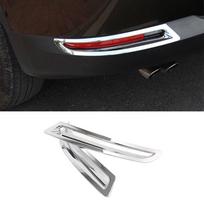 ABS Chrome For Tiguan 2010 2011 2012 2013 2014 2015 Car rear fog lampshade foglight cover trim auto accessories styling 2pcs black