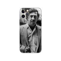 Black tpu case for iphone 5 5s se 2020 6 6s 7 8 plus x 10 XR XS 11 12 13 mini pro MAX back cover Pablo Escobar iphone XS black