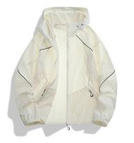 Ladies' Pure-color Sunscreen Clothing, Light And Thin, Trendy And Fashionable, Summer All-match Hooded Jacket M smėlis