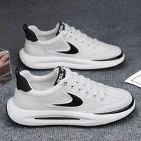 Sports men's shoes summer new fish silk mesh breathable casual shoes soft sole comfortable versatile casual trend shoes 39 gray