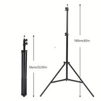 Metal Aluminum Alloy Light Stand Photography Portable Tripod with 1/4 Screw for Softbox LED Ring Light Phone Camera black