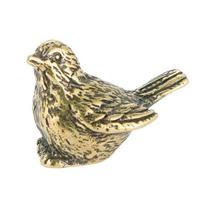 Antique Finish Brass Sparrow Figurine Handmade Vintage Metal Bird Miniature Statue Home Decors Gift For Collectors 1 beige
