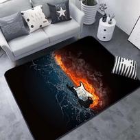 Drum Set Carpet Anti Slip Pad for Living Room Bedroom Electronic A Drum Musical Instrument Mats Home Decoration 50x80cm gray