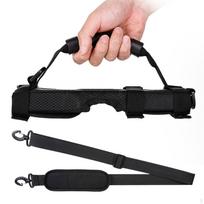 Folding Bike Carry Handle and Shoulder Strap Ergonomic Grip Professional Replace Practical Premium black