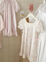 26 Pure Cotton Children's Nightgown - Large & Small Sizes, Short Sleeve Summer Gauze Princess Dress 90cm white
