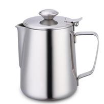 2026+ Stainless Steel Pitcher with Lid, 67 Oz Large Metal Pot Milk Frothing Jug for Espresso Machines, Latte Art,Hot Water China Mainland white