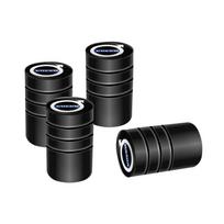 4/8Pcs Aluminum Alloy Car Tire Valve Covers Dustproof Caps For Volvo ES90 EC40 EX40 EM90 XC90 V90 V60 XC60 V40 S80 S60 S90 C40 X JL9 black