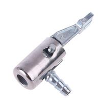 Tire Inflator Lock on Air Chuck Air Compressor Chuck Hose End with Barb Connector Air Compressor Portable Inflator Tire 1 gray