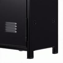 Mini spintelė nerūdijanti maža metalinė saugojimo spintelė biurui, mokyklai, namams tvarkyklė juoda black