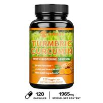 Turmeric Curcumin Capsules 120 Count 1650mg — Antioxidant Support, Daily Wellness, Nutritional Support 120*2