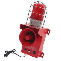 120DB Industrial Sound Light Alarm IP65 Security Siren Horn Alarm for Outdoor Marine brown