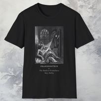 Frankenstein T-Shirt Mary Shelley Book Lover Tee Dark Romanticism 100 gray