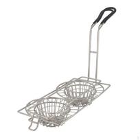 Taco Fry Basket Stainless Steel with Handle HeatResistant for Chefs, Home Cooks, gray