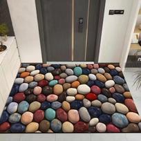 3D Pebble Bathroom Floor Mat Anti Slip Quick Drying Foot Mat Easy To Maintain Door Mat 40 * 60cm gray