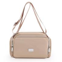 Women Bag Waterproof Nylon Handbags Pure Color Fashion Multi Function Large Capacity Crossbody Tote Bag Casual Messenger Mum Bag CLE chaki