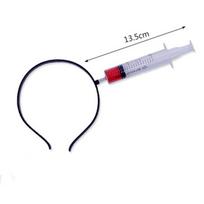 Halloween Horror Props Blood Fake Ax Saws Knife Headband Hair Hoop for Halloween Party Masquerade Mischief Props Decoration L white