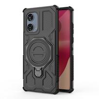 Magnetinis šarvuotas dėklas Motorola Edge 50 Fusion dėklams Motorola Edge 50 Pro 50 Fusion dangtelis Magsafe belaidžio įkrovimo telefono dangtelis black