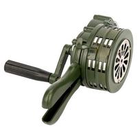 Emergency Hand Crank Siren Horn 110DB Manual Operated Warning School Shopping Fire Air Raid Safety Alarm System Component gray