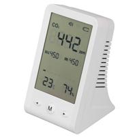 CO2 Monitor Thermometer Hygrometer High Accuracy Desktop CO2 Detector Indoor Air Quality Meter with Alarm ABS