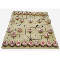 Kinų šachmatų sulankstomi mediniai figūrėlės odinė šachmatų lenta Xiangqi beige