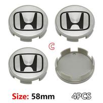 58/69mm Car Wheel Hub Center Caps 4PCS ABS Wheel Rim H Logo Cover for Honda  Civic Accord CR-V Fit Auto Exterior Accessories QN1 gray