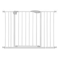 Child Safety Gate with Dog Door, Adjustable Width 75–115 cm, Height 76 cm, Stair Gate for Pets, Drill-Free Installation, Metal, Plastic balta