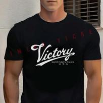 Victory Motorcycles Usa T-Shirt Moto Cotton Streetwear Summer Sports Fashion Short Sleeve Tops Tee XXXXL brown