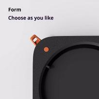 For Mac Mini M4/M4 Pro Stand with Dust Filter, Coolng Heat Dissipation Base&Anti-Slip Desktop Mount, Reserved Hole for Power On black