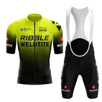 2026 Naujas Pro RIBBLE komandos dviratininko marškinėlių rinkinys Vyriškas Vasaros Dviratis Kalnų Uniforma Ropa Ciclismo Maillot Hombre Dviračių aprangos kostiumas XXL blue