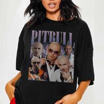 Pitbull Tshirt Vintage Pitbull Bootleg Pitbull Hip Hop Shirt Rap Vintage 90s Retro Tshirt M gray