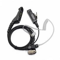 PTT Air Tube Earpiece Headset with PTT Mic Compatible with Motorola Portable Radio APX2000 APX7000 APX6000 APX7500 DP4601 Walkie Talkie XiR P8668 juoda