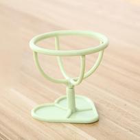 3Pcs Women Makeup Beauty Powder Puff Egg Sponge Display Stand Holder Drying Rack mėlyna