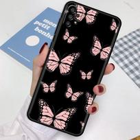 Case For Samsung Galaxy A52 A12 A32 A51 A21s A71 A13 A53 A22 A31 A72 A03 A02s A41 Black Phone Shell Beauty Pink Butterfly Samsung A02s gray