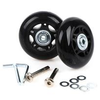 2 komplektų bagažo lagamino keitimo ratai ašių ir veržliarakčių remonto rinkinys 68 mm black