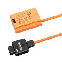 ZGCINE NP-W235 Dummy Battery with D-Tap Connector Power Cable 60cm Long D-Tap to NP-W235 Dummy oranžinė