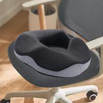 Memory Foam Cushion Seat Breathable for Long Sitting Office Workers,Portable,Seat Pad Donut light gray grenn gray
