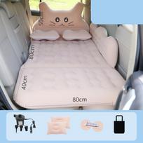 Automobilis Pripučiamas Kelioninis Oro Čiužinys Lova Atlošas Sleep Pad Premium nešiojamas Automobilinis Čiužinys Universalus Double guard pilka spalva
