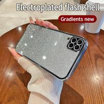Shiny Glitter Plating Silicone Case for Samsung Galaxy M54 M53 M51 M33 M14 M34 M31 5G Soft Back Cover M23 violetinė