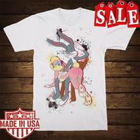 Naughty Bugs Bunny and Lola Gift For Fan  Full Size S-5XL Unisex T-Shirt S brown