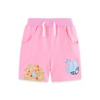Girls' Sports Shorts Summer Children's Pure Cotton Shorts Small to Medium Children's Casual Trousers 2Y(90cm) white