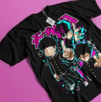 Mob Psycho 100 Manga Juostelė Anime Manga Dovana Unisex marškinėliai T-Shirt Visų dydžių L blue