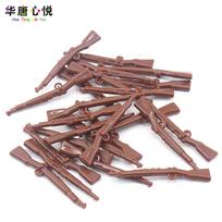 Military Weapon Series War Mauser Rifles 24 Pcs in A Bag Guns Soldiers Battlefield Accessories Playthings For Children Building Blocks brown