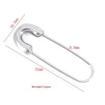 Stainless Steel U-Shaped Safety Pin Connector for Necklace, Bracelet, & Earring white
