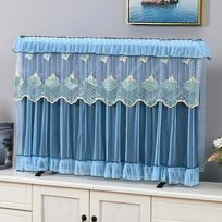 TV Screen Monitor Protector Cover 55/60/65/70/75inch Television LCD Protector Lace Embroidery Dust Cover Home Decorations 55inch mėlyna
