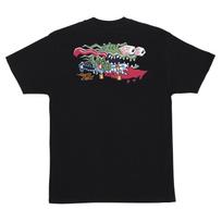 Santa Cruz Skateboards Shirt Meek Scratched Slasher Black M įvairiaspalvis