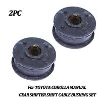 2pcs Manual Gear Shifter shift cable Repair Kit  Gear Shift Lever Linkage Shifter Bushings For Toyota Corolla 2008 5 and 6 SPEED 2PC black